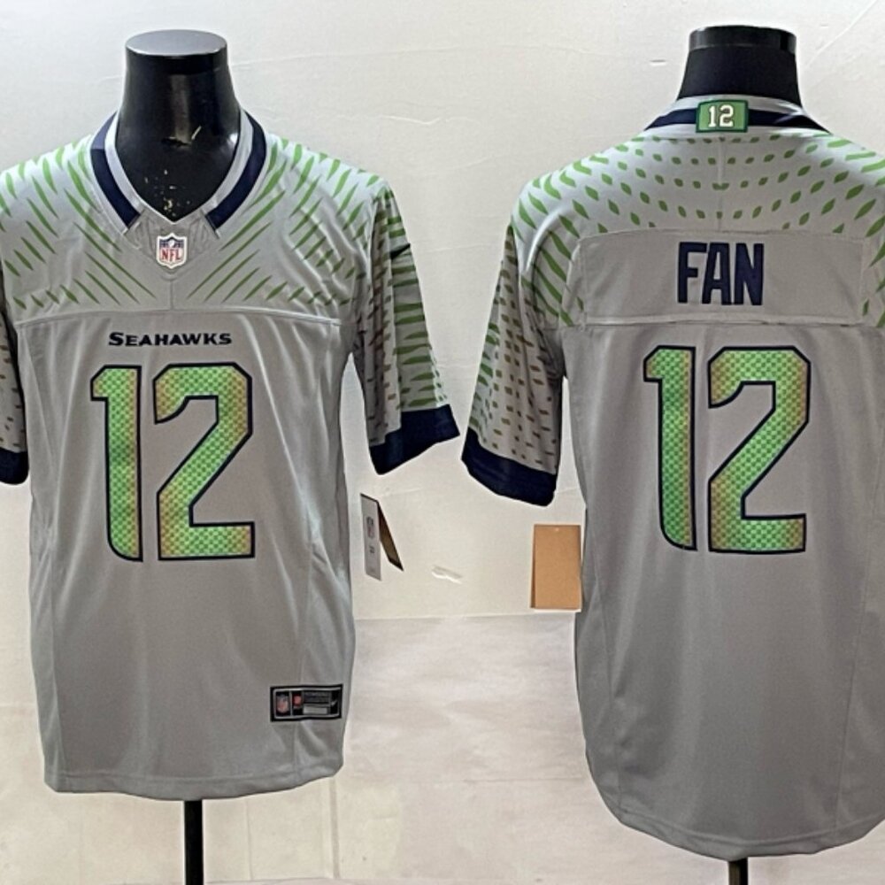 12s Fan Grey Jersey For Men Youth